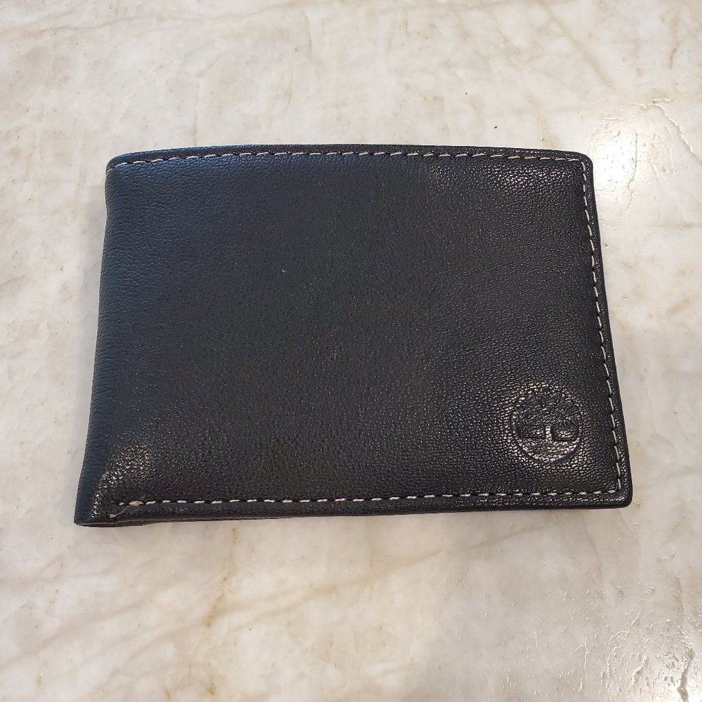 Timberland Black Leather Bi-Fold Wallet